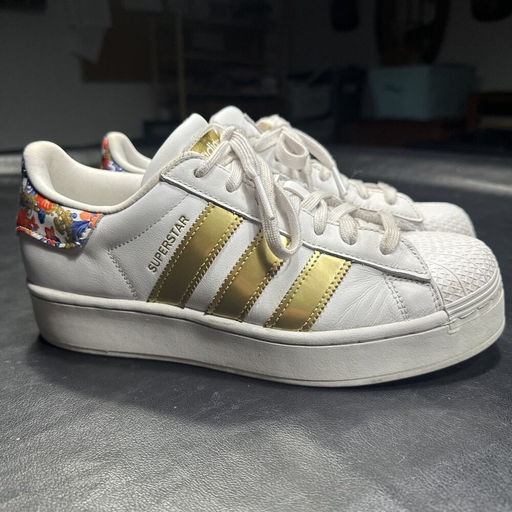 Adidas Superstar Bold x Her Studio Women's 8.5 London Floral Shoes Art BP - Picture 4 of 14